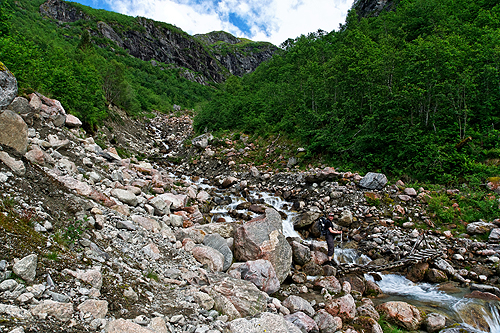 Bild von einem Wasserlauf im Supphelledalen, Norwegen