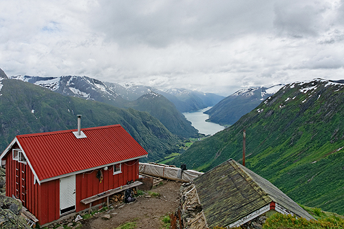 Bild mitBlick auf den Fjærlandsfjord, Norwegen