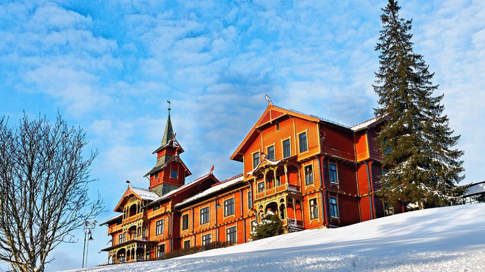 Ein Foto vom Holmenkollen Hotel in Oslo/ Norwegen.