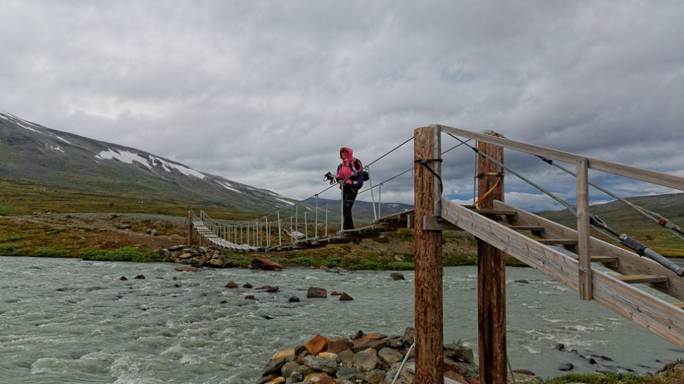 Bild mit einer weiteren Hängebrücke im Jotunheimen. Dem Nationalpark im Jotunheimen