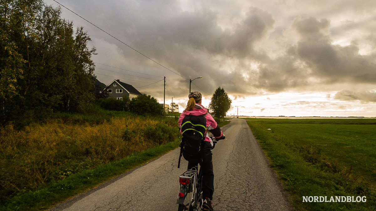 Bild von Conny auf dem Fahrrad in Norwegen (Nordland)
