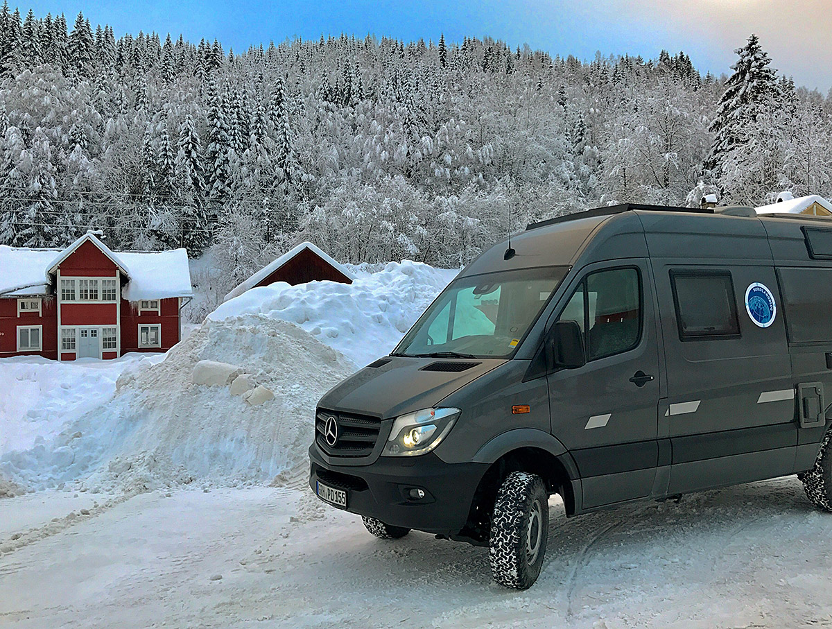 Wintercamping in Norwegen - ein perfektes Erlebnis mit dem Kastenwagen von Mercedes