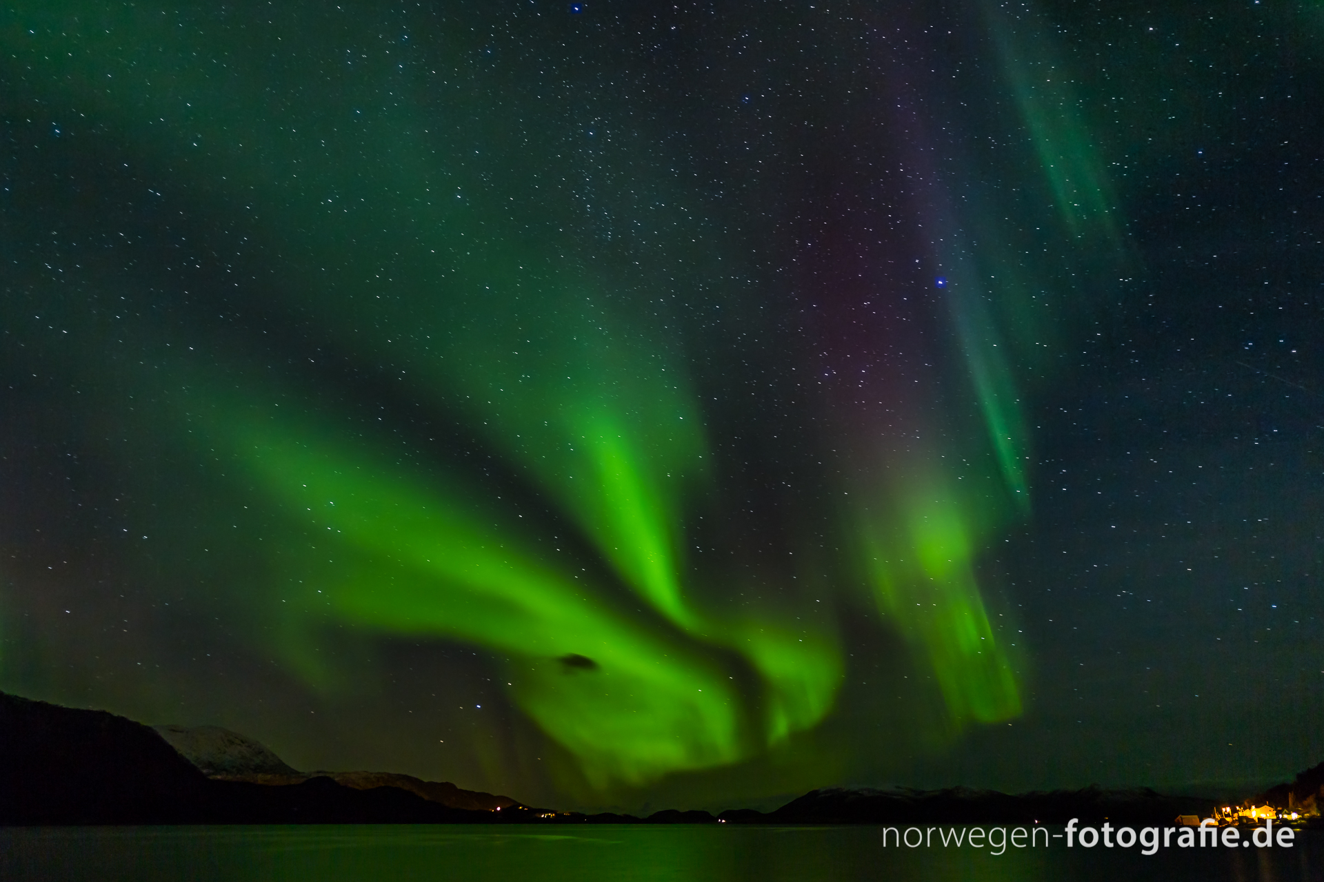Polarlichter auf diesen Bild festgehalten hoch oben im Norden von Norwegen.