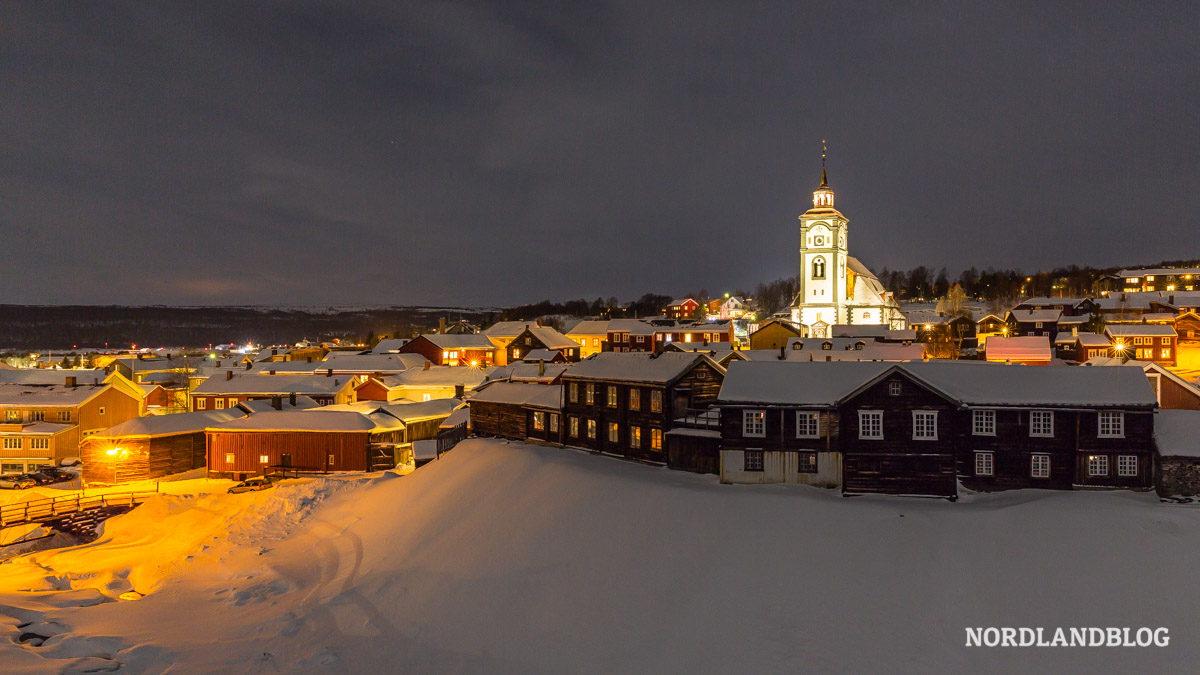 Blick auf die Stadt Røros in Norwegen.