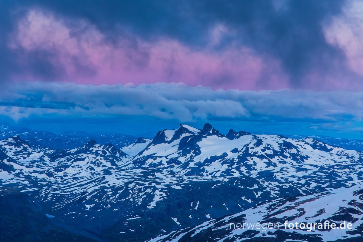 Blick über das Jotunheimen in Norwegen