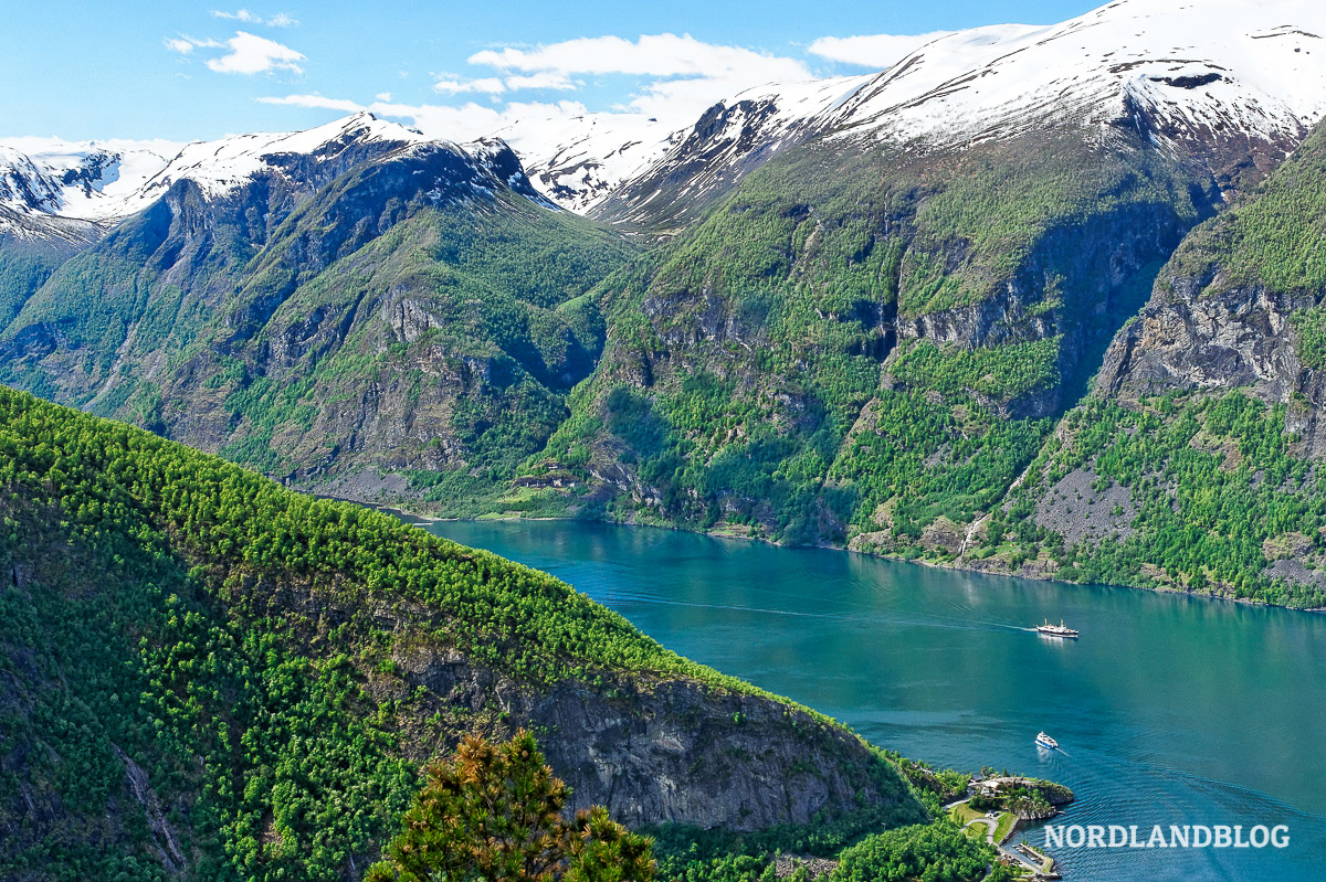 Blick auf den Auslandsfjord in Westnorwegen.