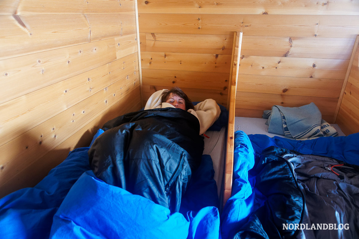 Schlafsaal in einer DNT Hütte in Norwegen.